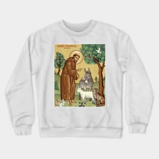 St. Francis of Assisi - Patron Saint of Animals Crewneck Sweatshirt